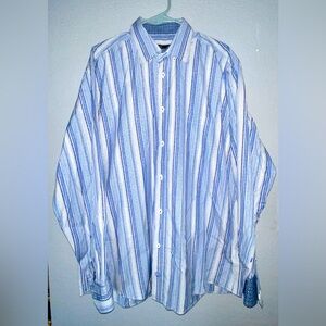 Men’s 100% cotton Bugatchi long sleeve shirt XL
